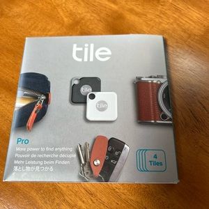 Tile Pro (4 pack) Tracker, key finder and item locator, new